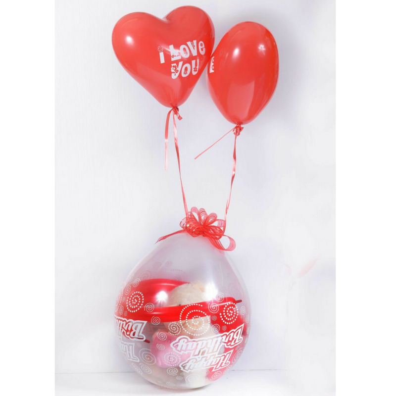 סידור בלונים I LOVE U ודובי
